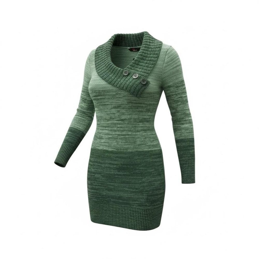 1955 Vintage Y2K Emerald Knit Dress